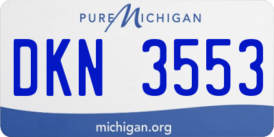 MI license plate DKN3553