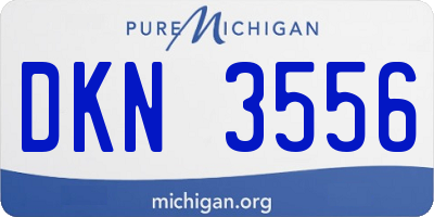 MI license plate DKN3556