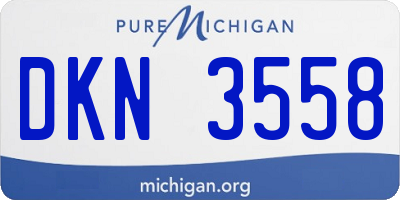 MI license plate DKN3558