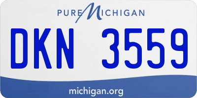 MI license plate DKN3559