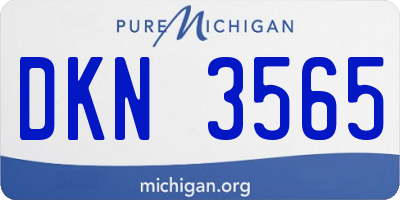 MI license plate DKN3565