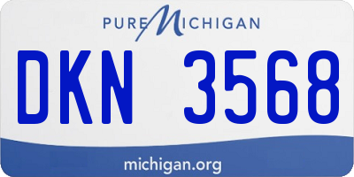 MI license plate DKN3568