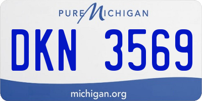 MI license plate DKN3569
