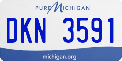 MI license plate DKN3591