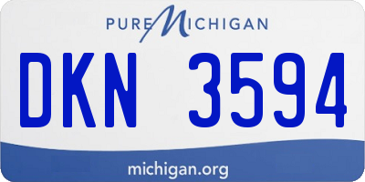 MI license plate DKN3594