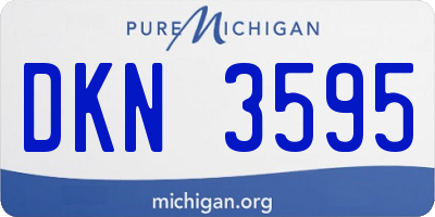MI license plate DKN3595