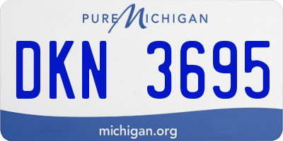 MI license plate DKN3695
