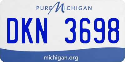 MI license plate DKN3698