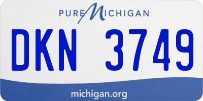 MI license plate DKN3749