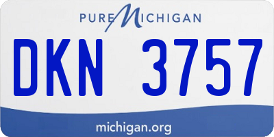 MI license plate DKN3757