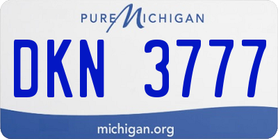 MI license plate DKN3777