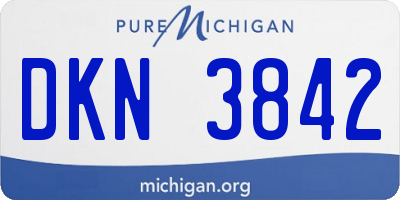 MI license plate DKN3842