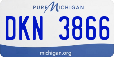 MI license plate DKN3866
