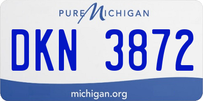 MI license plate DKN3872