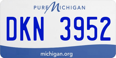 MI license plate DKN3952