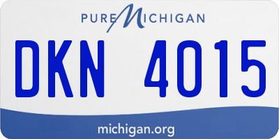 MI license plate DKN4015