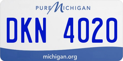 MI license plate DKN4020