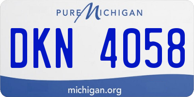 MI license plate DKN4058