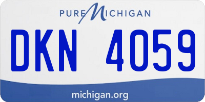 MI license plate DKN4059