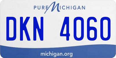 MI license plate DKN4060