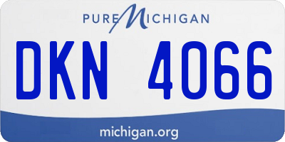 MI license plate DKN4066