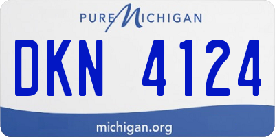 MI license plate DKN4124