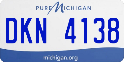 MI license plate DKN4138