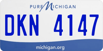 MI license plate DKN4147