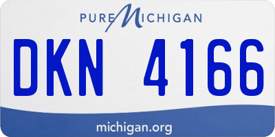 MI license plate DKN4166