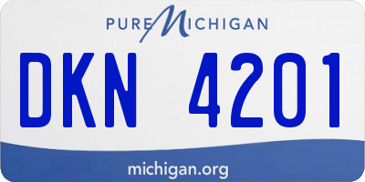 MI license plate DKN4201