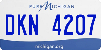 MI license plate DKN4207
