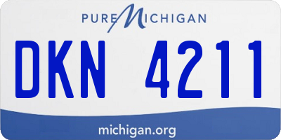 MI license plate DKN4211