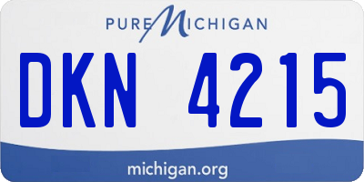 MI license plate DKN4215