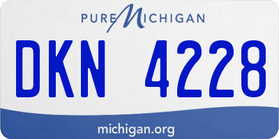 MI license plate DKN4228