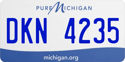 MI license plate DKN4235
