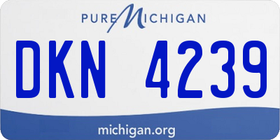 MI license plate DKN4239