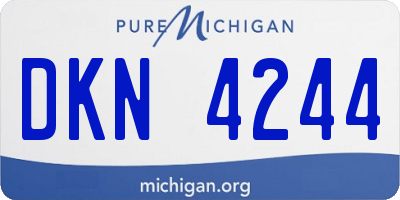 MI license plate DKN4244