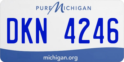MI license plate DKN4246