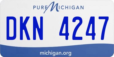 MI license plate DKN4247