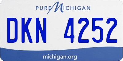 MI license plate DKN4252