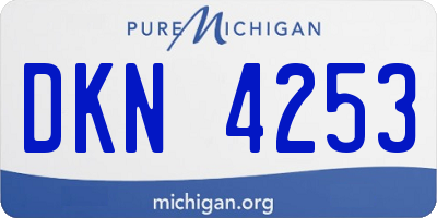 MI license plate DKN4253