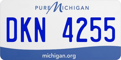 MI license plate DKN4255