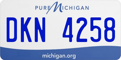 MI license plate DKN4258