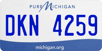 MI license plate DKN4259