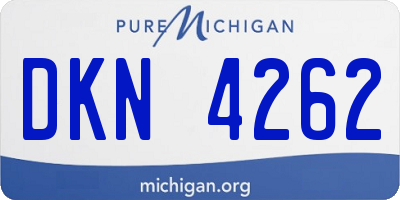 MI license plate DKN4262