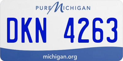 MI license plate DKN4263