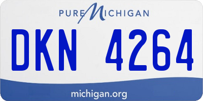 MI license plate DKN4264