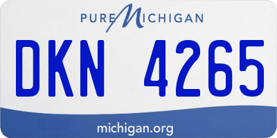 MI license plate DKN4265