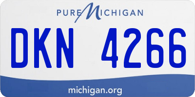 MI license plate DKN4266