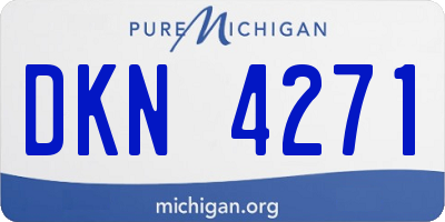 MI license plate DKN4271